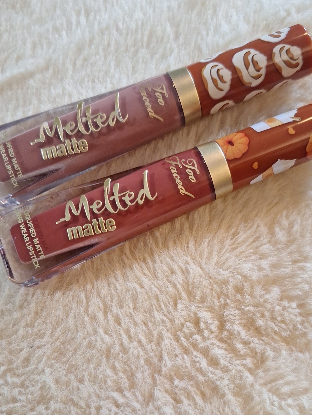 Too Faced Melted Matte Liquid Lipstick — Mauve Rose (2-Pack) Like New No Box